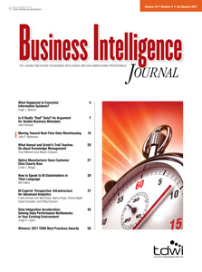 Business Intelligence Journal, Volume 16, Number 3
