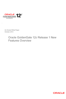Oracle GoldenGate 12c Release 1 New Features | TDWI