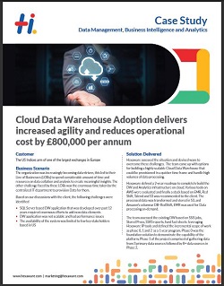 Cloud Data Warehouse Adoption Delivers Increased Agility and Reduces ...