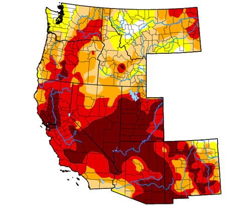 sample of data visualization, linked to full visualization at Drought Monitor