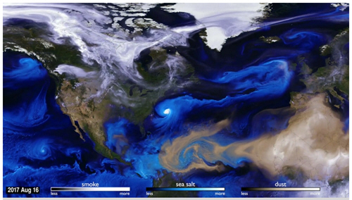 sample of data visualization, linked to full visualization at NASA