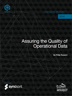 Syncsort Operational Data Quality Checklist Cover