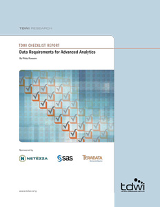 TDWI Checklist Report: Data Requirements for Advanced Analytics