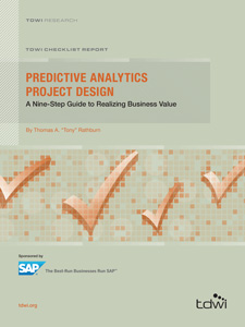 TDWI Checklist Report: Predictive Analytics Project Design