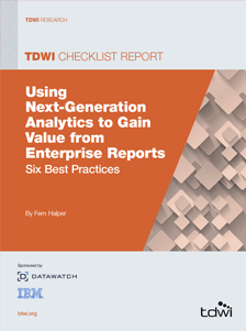 TDWI Checklist Report: Using Next-Generation Analytics to Gain Value from Enterprise Reports