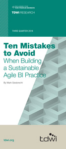 Ten Mistakes to Avoid When Building a Sustainable Agile BI Practice