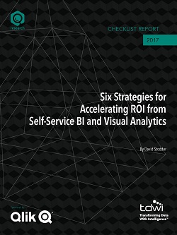 Strategies to Accelerate ROI from Self-service BI and visual analytics cover image