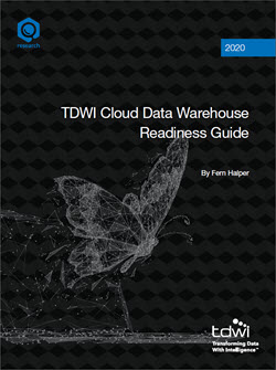TDWI Cloud Data Warehouse and Analytics Readiness Assessment