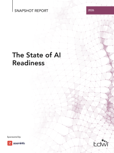 report cover image - TDWI Snapshot: The State of AI Readiness