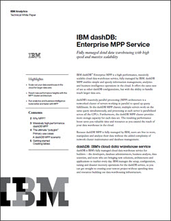IBM Whitepaper dashDB Cover Image