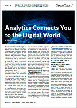 OpenText wp Anlytics Connects You to the Digital World