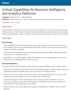 Birst Gartner Critical Capabilities Report cover