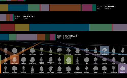 NYC Trees Visualization http://www.cloudred.com/labprojects/nyctrees/